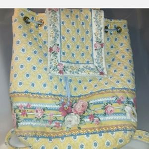 VERA BRADLEY Elizabeth  Backpack Pretty Yellow Gor
